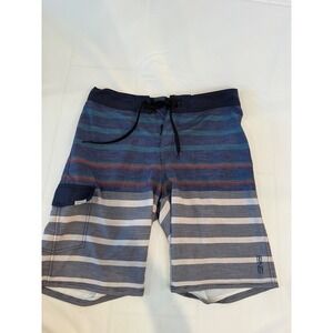 TRIZITY Apparel Striped Board Shorts Swim Trunks with Pocket Size‎ 32